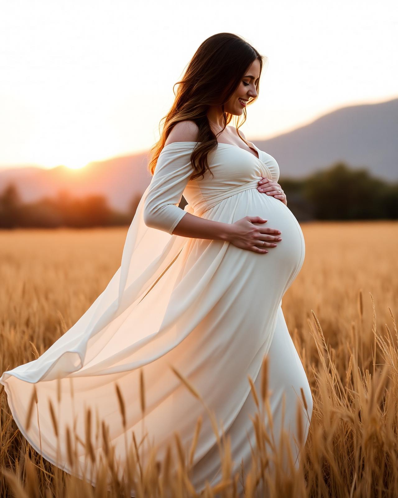 Expecting mother during a maternity session in Wears Valley, Tennessee